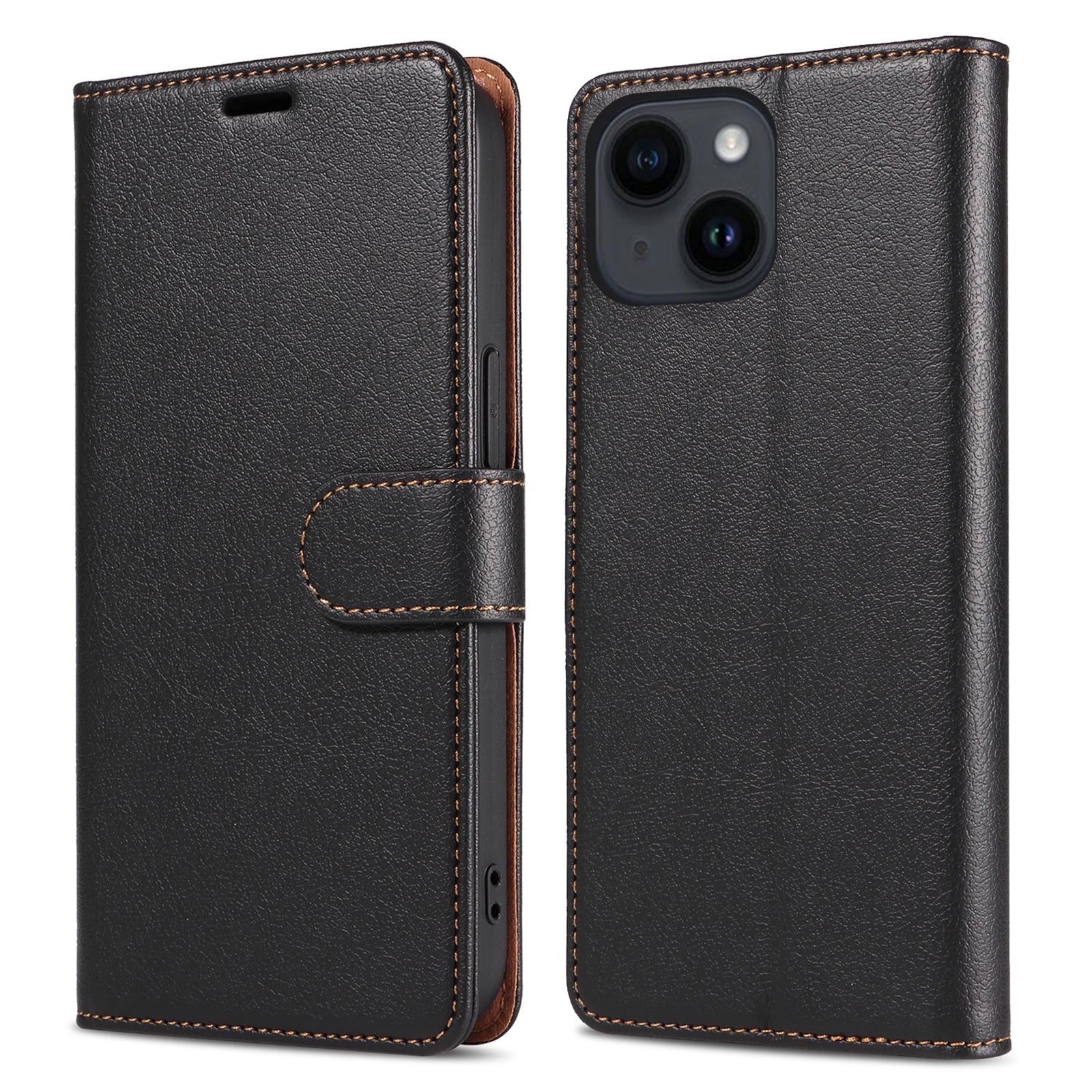 PU Leather Phone Case for iPhone 14 Plus Magnetic Closure Wallet RFID Blocking Stand Phone Cover PU Leather Phone Case for iPhone 14 Plus Magnetic Closure Wallet RFID Blocking Stand Phone Cover